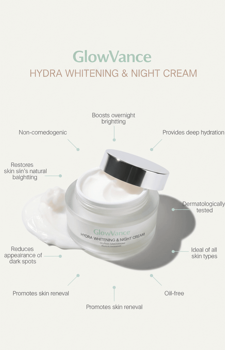Glow Vance Night Whitening Cream Benefits